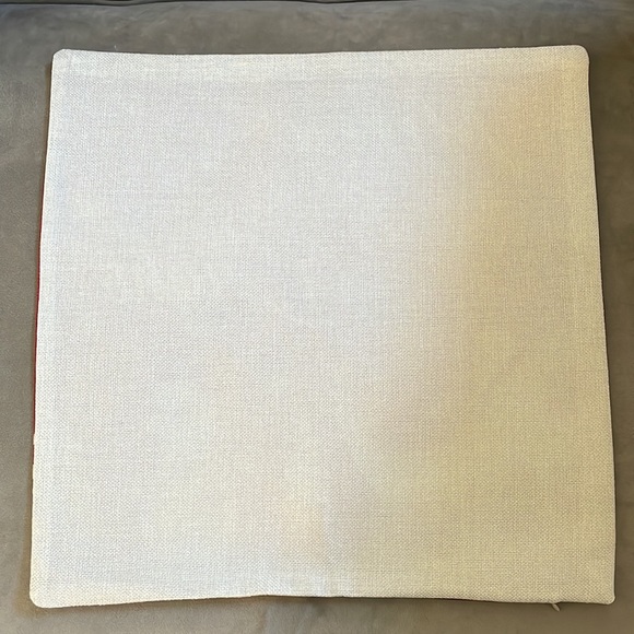 Both New! Linen Pillow cover + insert, 18”x18”, “Merry & Bright” - Picture 5 of 9